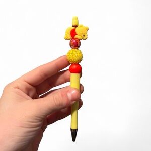 Winnie The Pooh Custom Beaded Pen - Comes With One Pen Refill Extra
